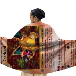 Mily Pokemon Charizard Trading Card Throw Blanket