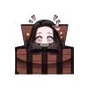 Mily Demon Slayer Nezuko Peeking Box Sticker 2 Mily Demon Slayer Nezuko Peeking Box Sticker