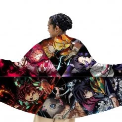 Mily Demon Slayer Character Collage Throw Blanket Lifestyle