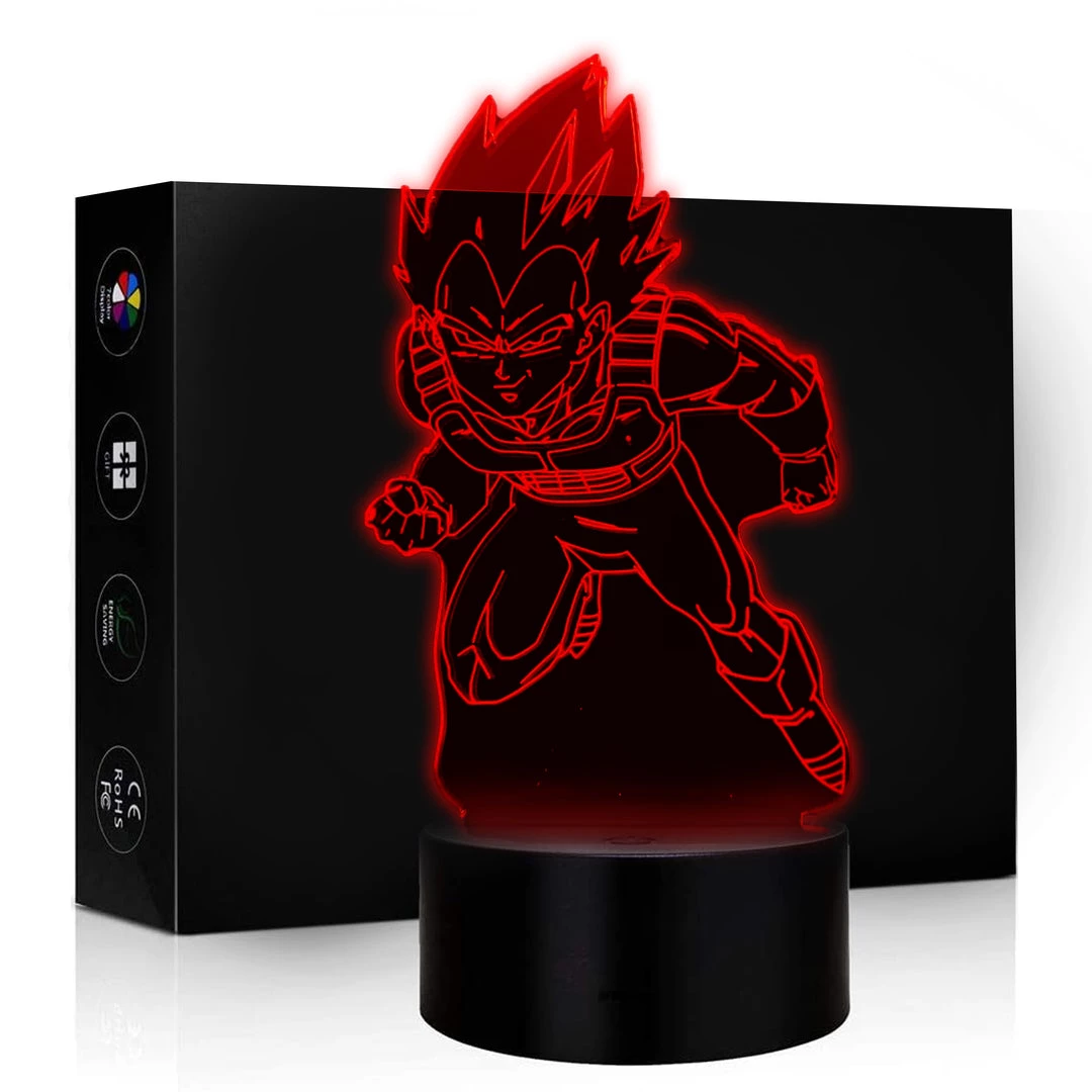 Mily Dragon Ball Vegeta Charging Acrylic LED Lamp Figures 3 Mily Dragon Ball Vegeta Charging Acrylic LED Lamp Figures