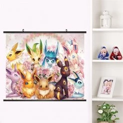 Mily Pokemon Eeveelutions Cute Horizontal 26x24 Inch Wall Scroll Poster Home Décor 6 Mily Pokemon Eeveelutions Cute Horizontal 26x24 Inch Wall Scroll Poster Home Décor