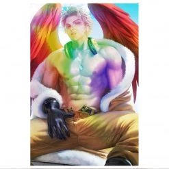 Mily My Hero Academia Hawks "5 X 7" Metallic Glossy Art Print