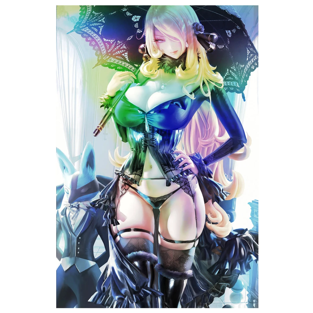 Mily Pokemon Cynthia Pin Up "5 X 7" Metallic Glossy Art Print Lifestyle 3 Mily Pokemon Cynthia Pin Up "5 X 7" Metallic Glossy Art Print Lifestyle