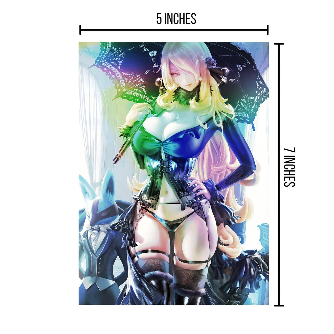 Mily Pokemon Cynthia Pin Up "5 X 7" Metallic Glossy Art Print Lifestyle 4 Mily Pokemon Cynthia Pin Up "5 X 7" Metallic Glossy Art Print Lifestyle