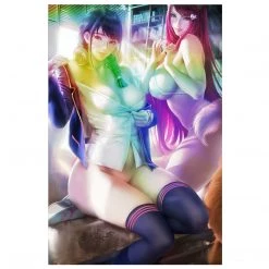 Mily Lifestyle Overwatch × League Of Legends Academy D.va & Ahri Pin Up "5 X 7" Metallic Glossy Art Print