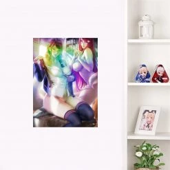 Mily Lifestyle Overwatch × League Of Legends Academy D.va & Ahri Pin Up "5 X 7" Metallic Glossy Art Print 7 Mily Lifestyle Overwatch × League Of Legends Academy D.va & Ahri Pin Up