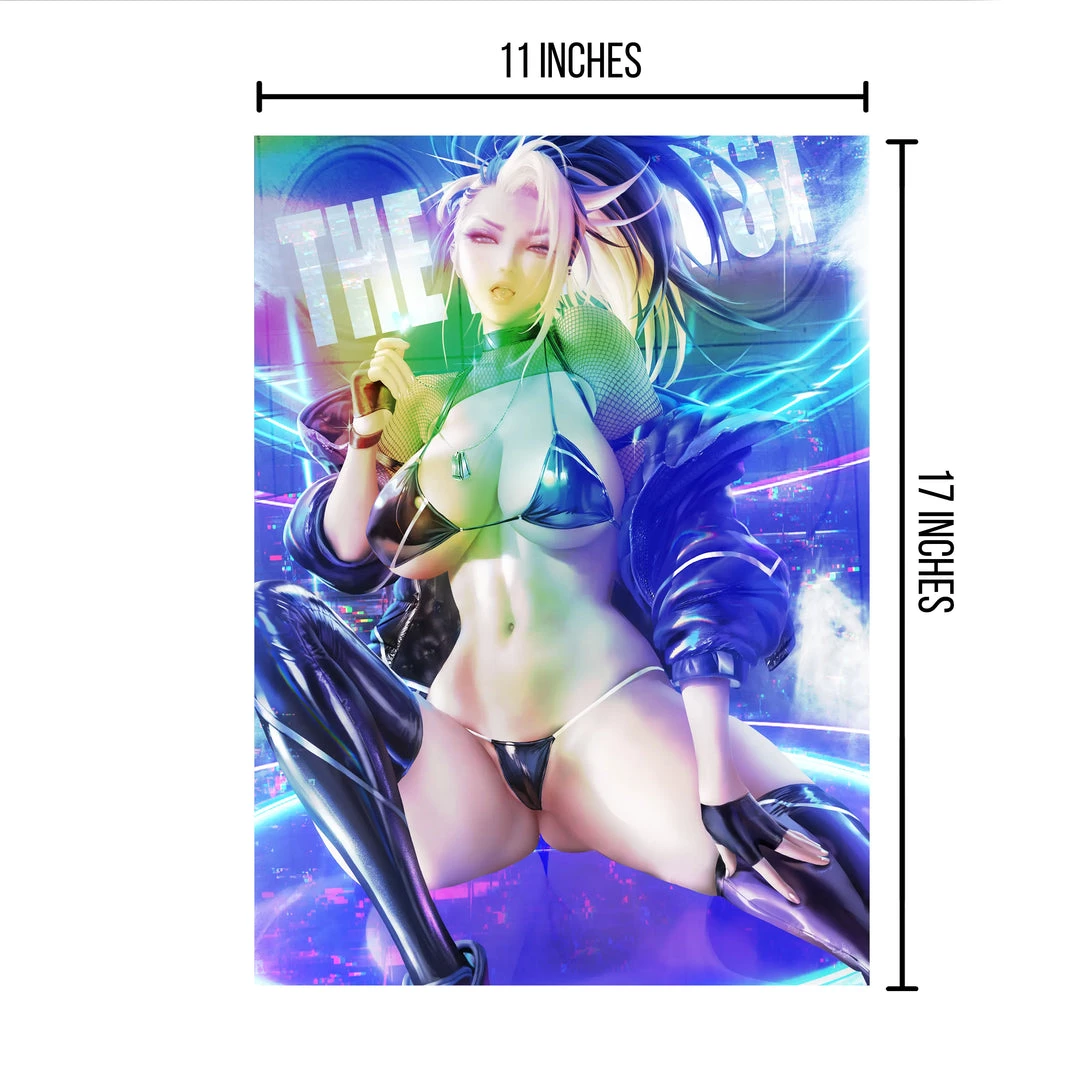 Mily League Of Legends KDA All Out Akali "11 X 17" Metallic Glossy Art Print Lifestyle 4 Mily League Of Legends KDA All Out Akali "11 X 17" Metallic Glossy Art Print Lifestyle