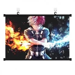 Mily My Hero Academia Shoto Todoroki Horizontal Wall Scroll Poster Home Décor