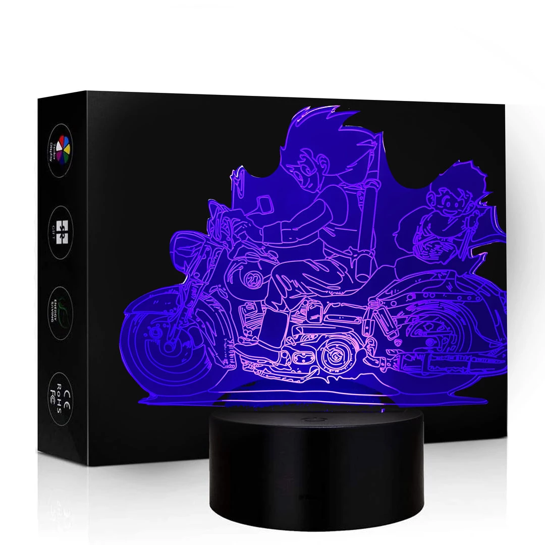 Mily Figures Dragon Ball Goku And Gohan Motorcycle Acrylic LED Lamp 3 Mily Figures Dragon Ball Goku And Gohan Motorcycle Acrylic LED Lamp
