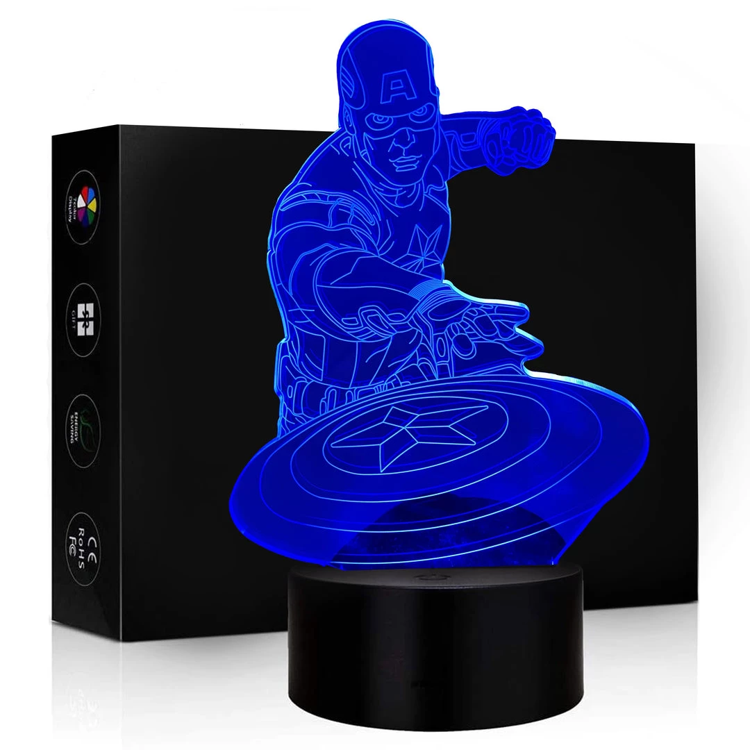 Mily Marvel Captain America Shield Throwing Acrylic LED Lamp 3 Mily Marvel Captain America Shield Throwing Acrylic LED Lamp