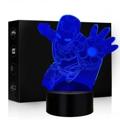 Mily Marvel Iron Man Punch Acrylic LED Lamp Figures