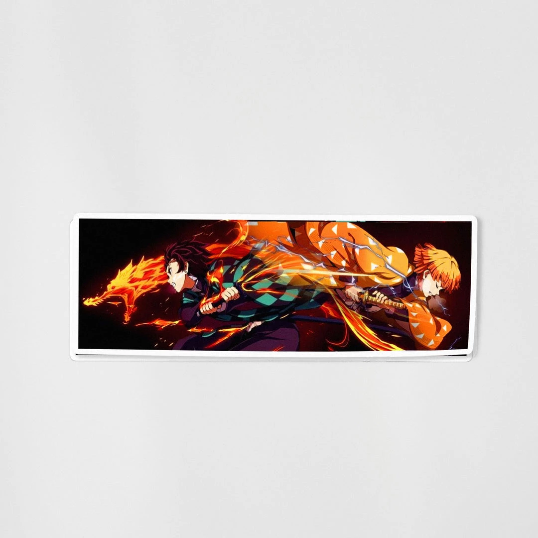 Mily Demon Slayer Tanjiro & Zenitsu Lenticular Sticker Home Décor 3 Mily Demon Slayer Tanjiro & Zenitsu Lenticular Sticker Home Décor