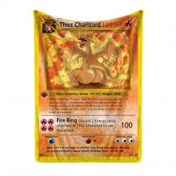 Mily Lifestyle Pokemon Thicc Charizard Throw Blanket