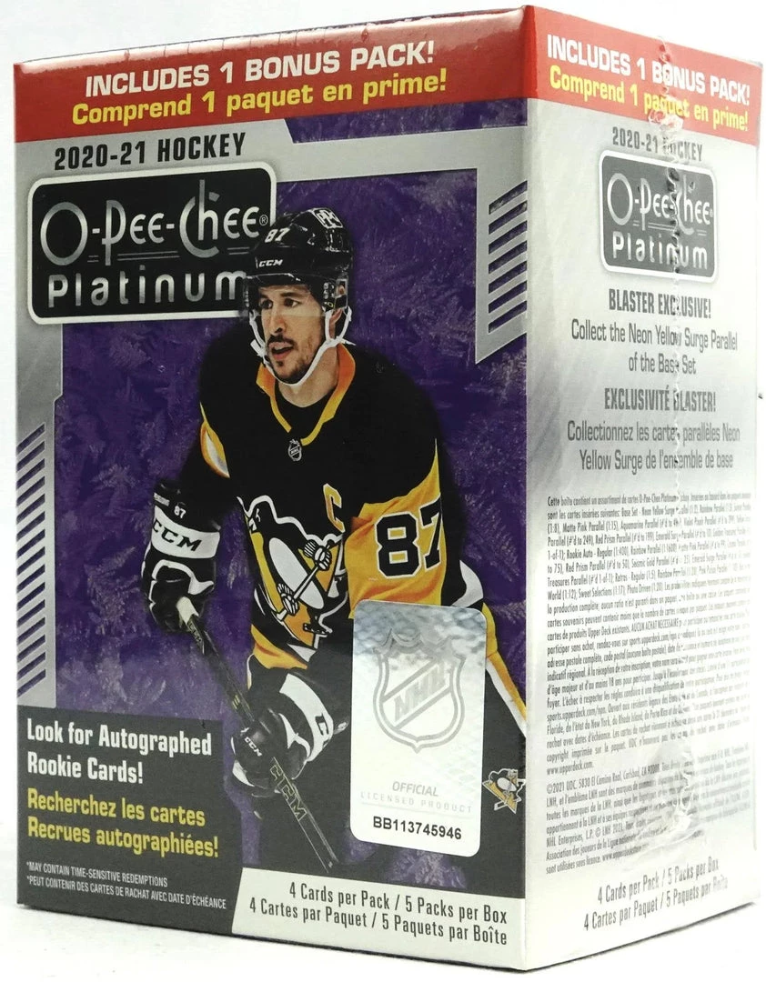 Cesar 2020-21 Upper Deck NHL O-Pee-Chee Platinum Hockey Trading Card Blaster Box 5 Cesar 2020-21 Upper Deck NHL O-Pee-Chee Platinum Hockey Trading Card Blaster Box