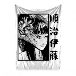 Mily Junji Ito Tomie White Throw Blanket Lifestyle