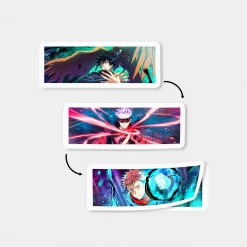 Mily Home Décor Jujutsu Kaisen Megumi, Gojo, & Yuji Lenticular Sticker