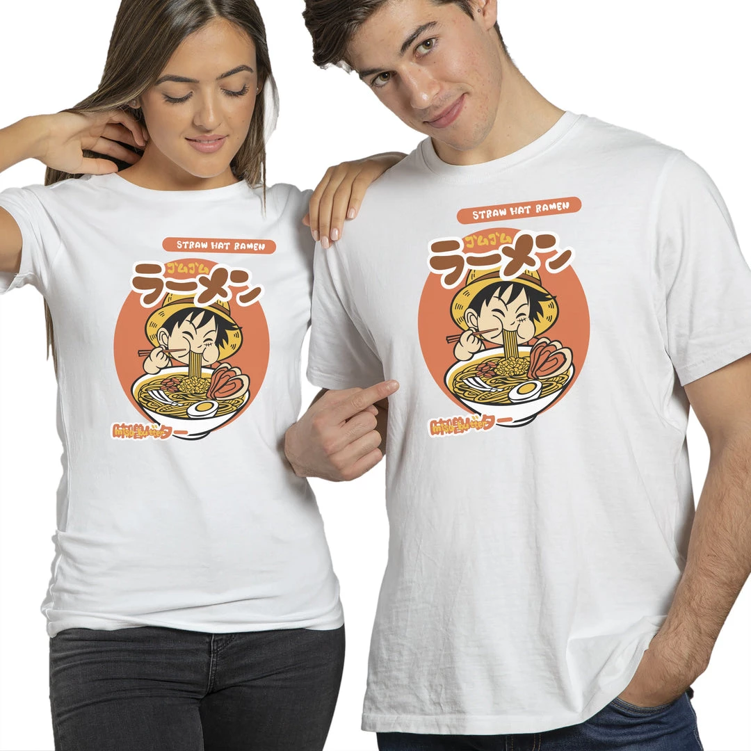 Ink Titan One Piece Luffy Eating Ramen T-Shirt 4 Ink Titan One Piece Luffy Eating Ramen T-Shirt