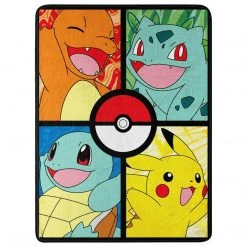 Mily Pokemon First Gen Starters Throw Blanket Lifestyle
