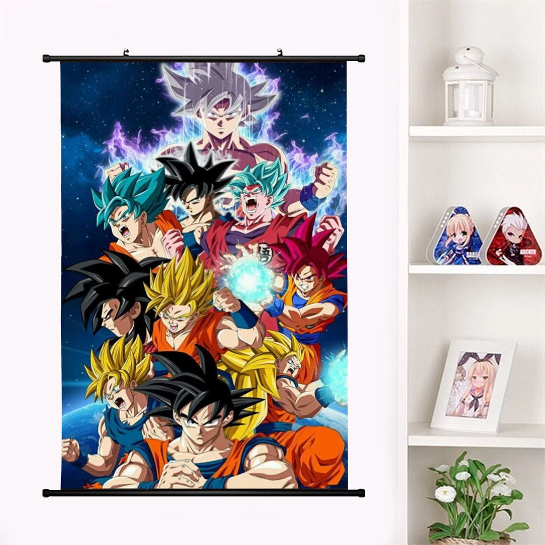 Mily Dragon Ball Goku Forms 23 X 36 Inch Wall Scroll Poster Home Décor 5 Mily Dragon Ball Goku Forms 23 X 36 Inch Wall Scroll Poster Home Décor