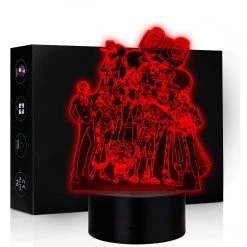 Mily One Piece Straw Hat Pirates Acrylic LED Lamp