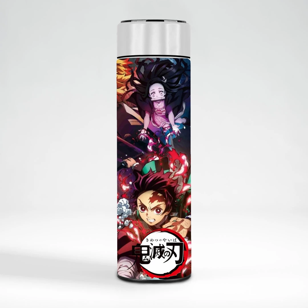 Mily Demon Slayers Movie Promo Art Temperature Display Thermal Bottle 3 Mily Demon Slayers Movie Promo Art Temperature Display Thermal Bottle