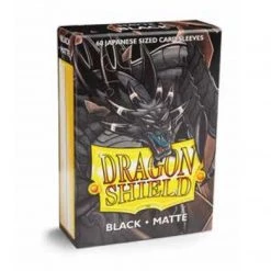 GTS DRAGON SHIELD SLEEVES: JAPANESE MATTE BLACK - 60CT TCG Supplies