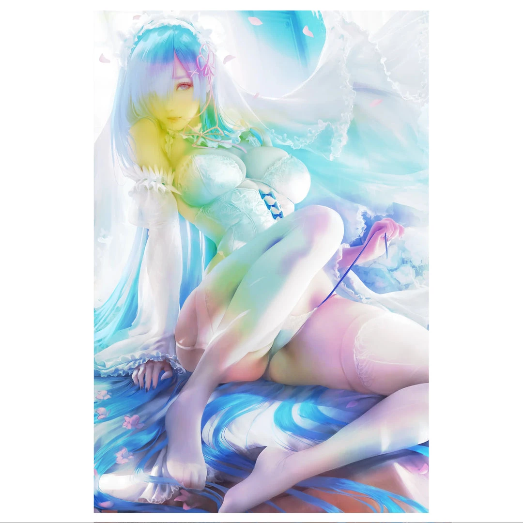 Mily Re:Zero Rem Wedding Dress "5 X 7" Metallic Glossy Art Print 3 Mily Re:Zero Rem Wedding Dress "5 X 7" Metallic Glossy Art Print