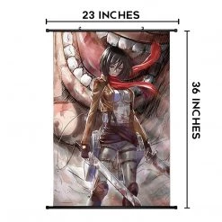 Mily Attack On Titan Mikasa 23 X 36 Inch Wall Scroll Poster Home Décor