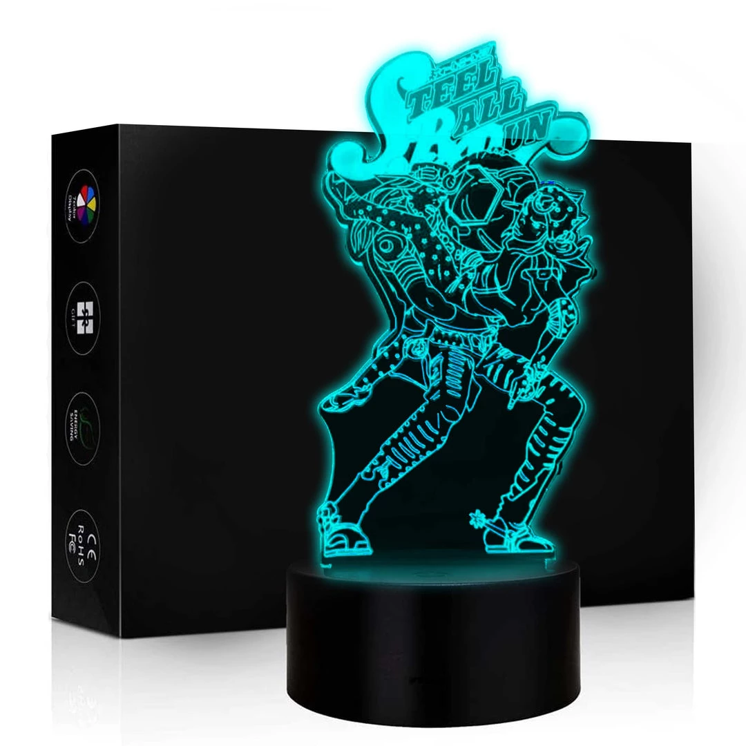 Mily JoJo's Bizarre Adventure Steel Ball Run Acrylic LED Lamp Figures 3 Mily JoJo's Bizarre Adventure Steel Ball Run Acrylic LED Lamp Figures