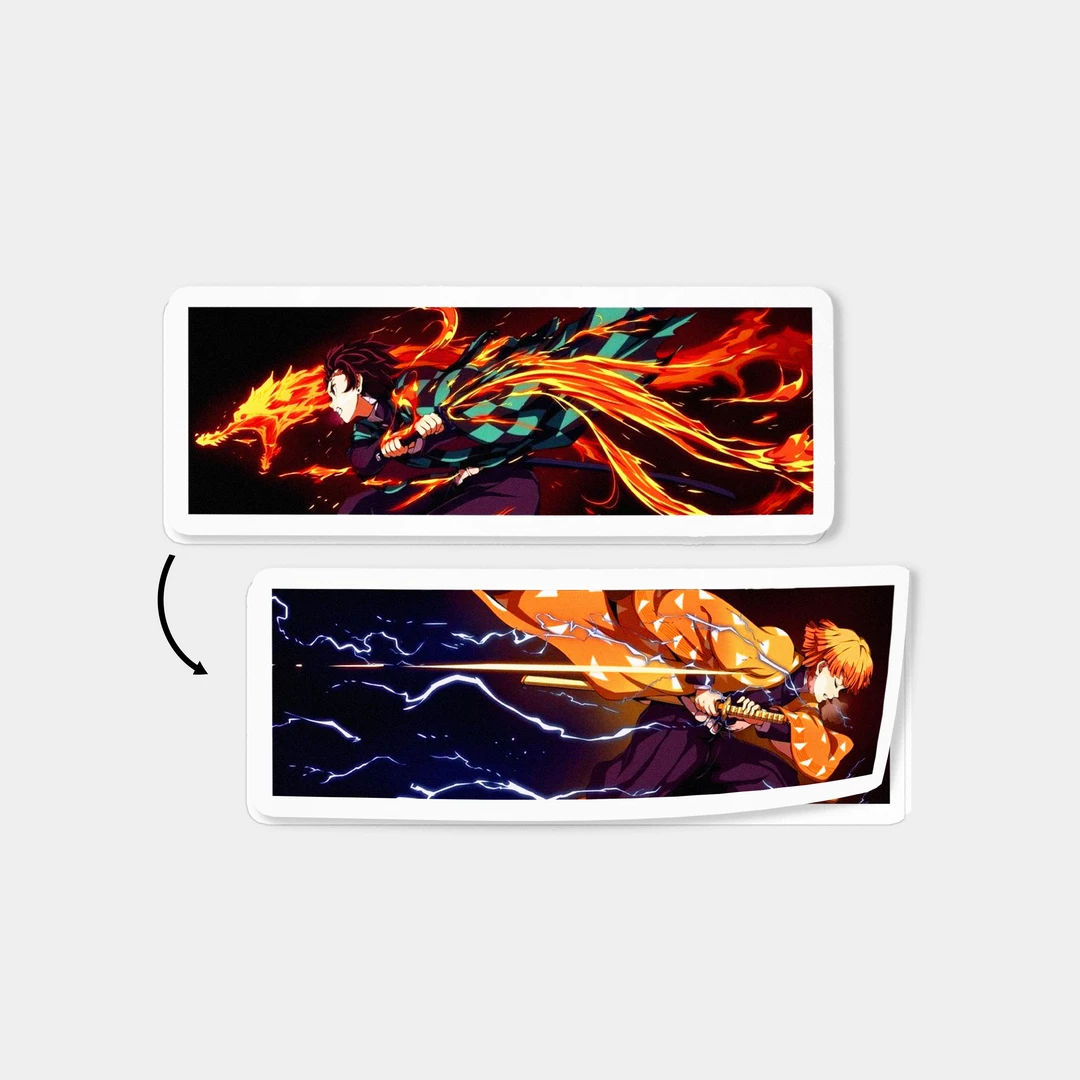 Mily Demon Slayer Tanjiro & Zenitsu Lenticular Sticker Home Décor 4 Mily Demon Slayer Tanjiro & Zenitsu Lenticular Sticker Home Décor