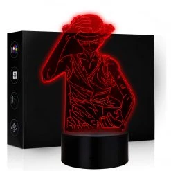 Mily One Piece Luffy Acrylic LED Lamp Figures