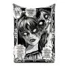 Mily Junji Ito Tomie Beauty Throw Blanket Lifestyle 1 Mily Junji Ito Tomie Beauty Throw Blanket Lifestyle