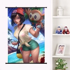 Mily Pokemon Selene And Rowlet 23 X 36 Inch Wall Scroll Poster Home Décor