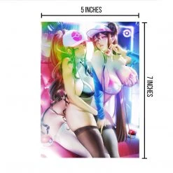 Mily Pokemon Rosa & Hilda Pin Up "5 X 7" Metallic Glossy Art Print