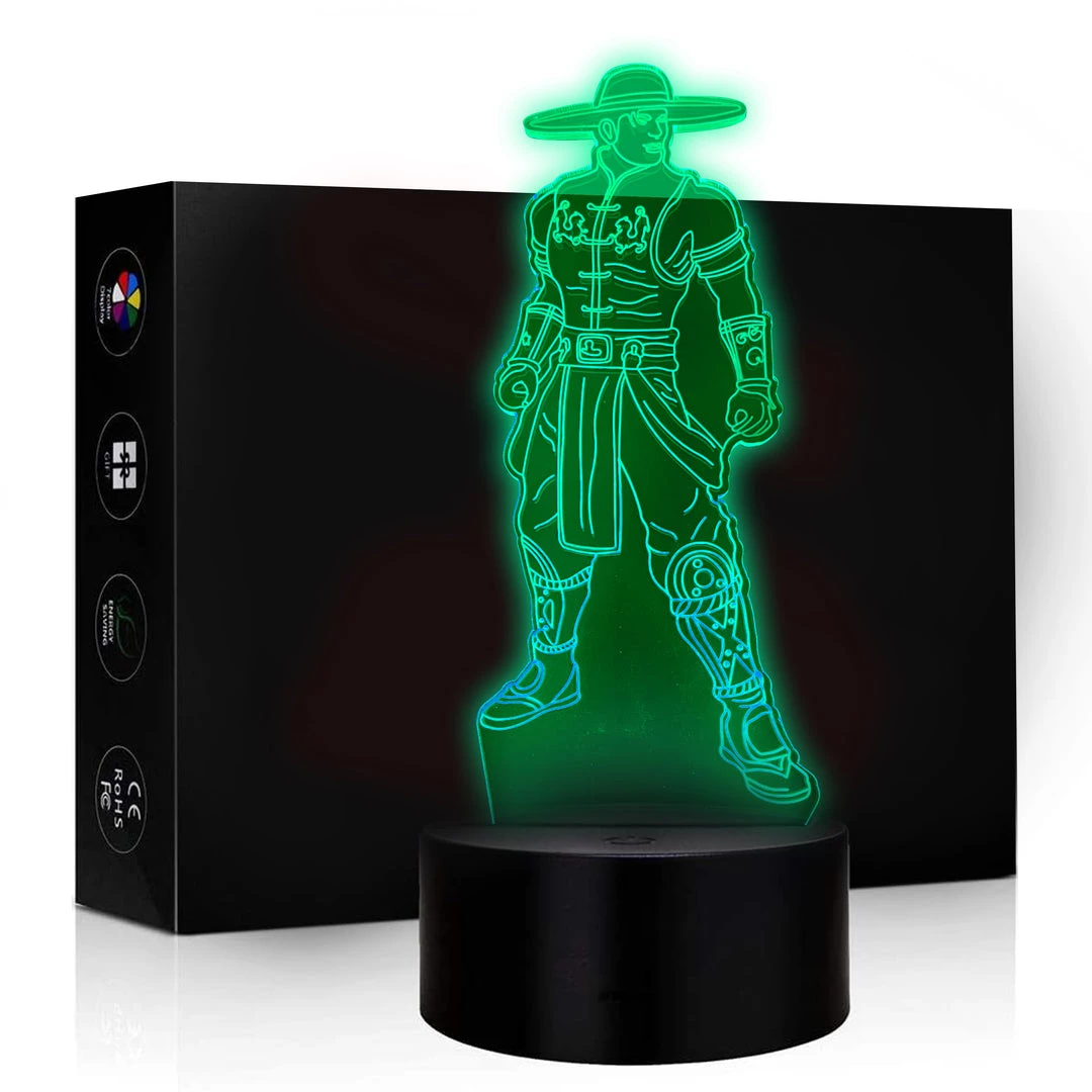 Mily Mortal Kombat Kung Lao MK9 Acrylic LED Lamp Figures 3 Mily Mortal Kombat Kung Lao MK9 Acrylic LED Lamp Figures