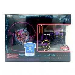 Entertainment Earth The Infinity Saga Black Panther Blacklight Shirt & Special Edition Funko Bundle Box - Small
