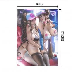 Mily Pokemon Rosa & Hilda Pin Up "11 X 17" Aluminum Art Print Lifestyle 8 Mily Pokemon Rosa & Hilda Pin Up