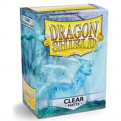GTS DRAGON SHIELD CARD SLEEVES: MATTE CLEAR (BOX OF 100) TCG Supplies