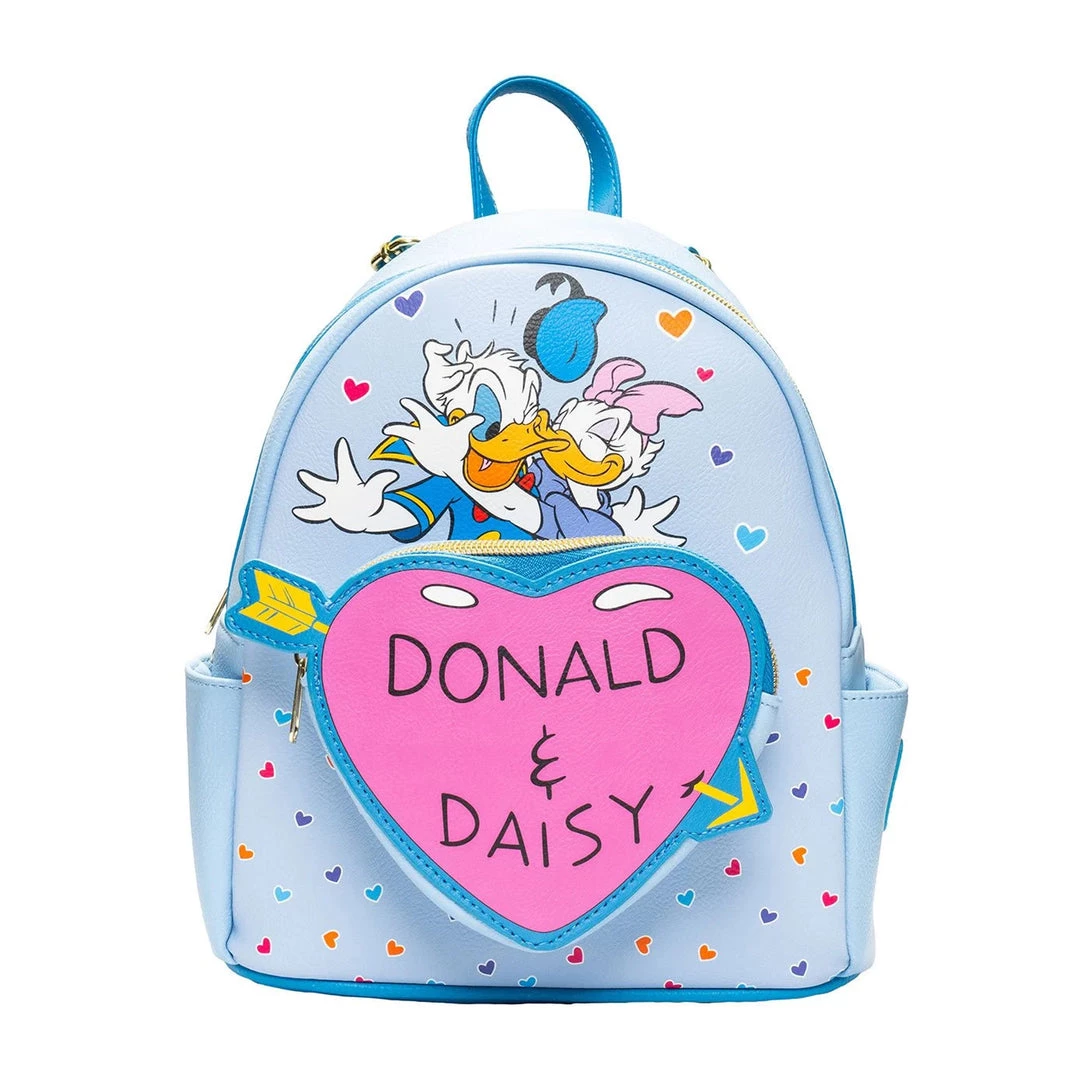 Entertainment Earth Accessories Disney Donald Duck Donald And Daisy Hearts Loungefly Mini Backpack 3 Entertainment Earth Accessories Disney Donald Duck Donald And Daisy Hearts Loungefly Mini Backpack
