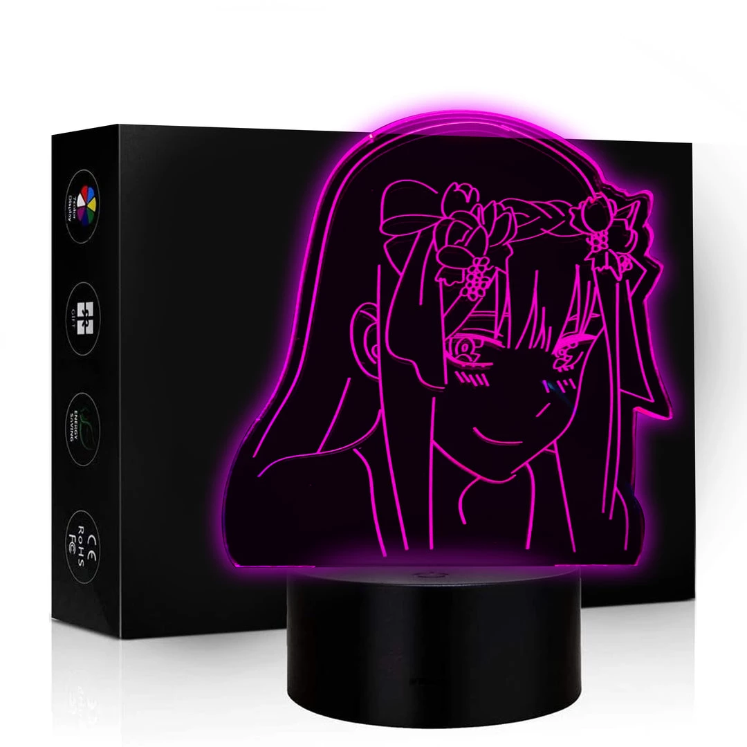 Mily Darling In The FranXX Zero Two Bows Acrylic LED Lamp 3 Mily Darling In The FranXX Zero Two Bows Acrylic LED Lamp