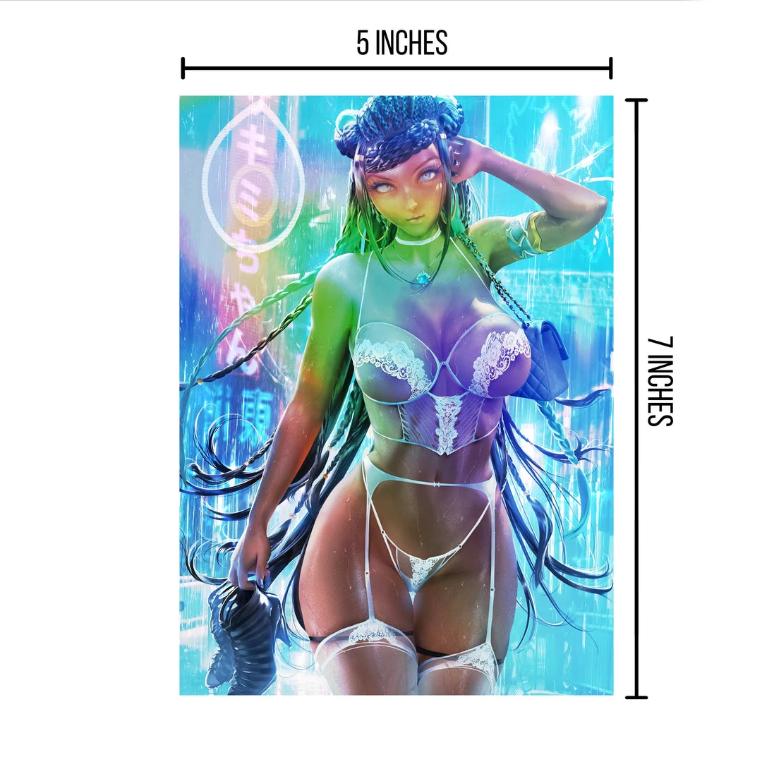 Mily Pokemon Nessa Night Out "5 X 7" Metallic Glossy Art Print Lifestyle 4 Mily Pokemon Nessa Night Out "5 X 7" Metallic Glossy Art Print Lifestyle