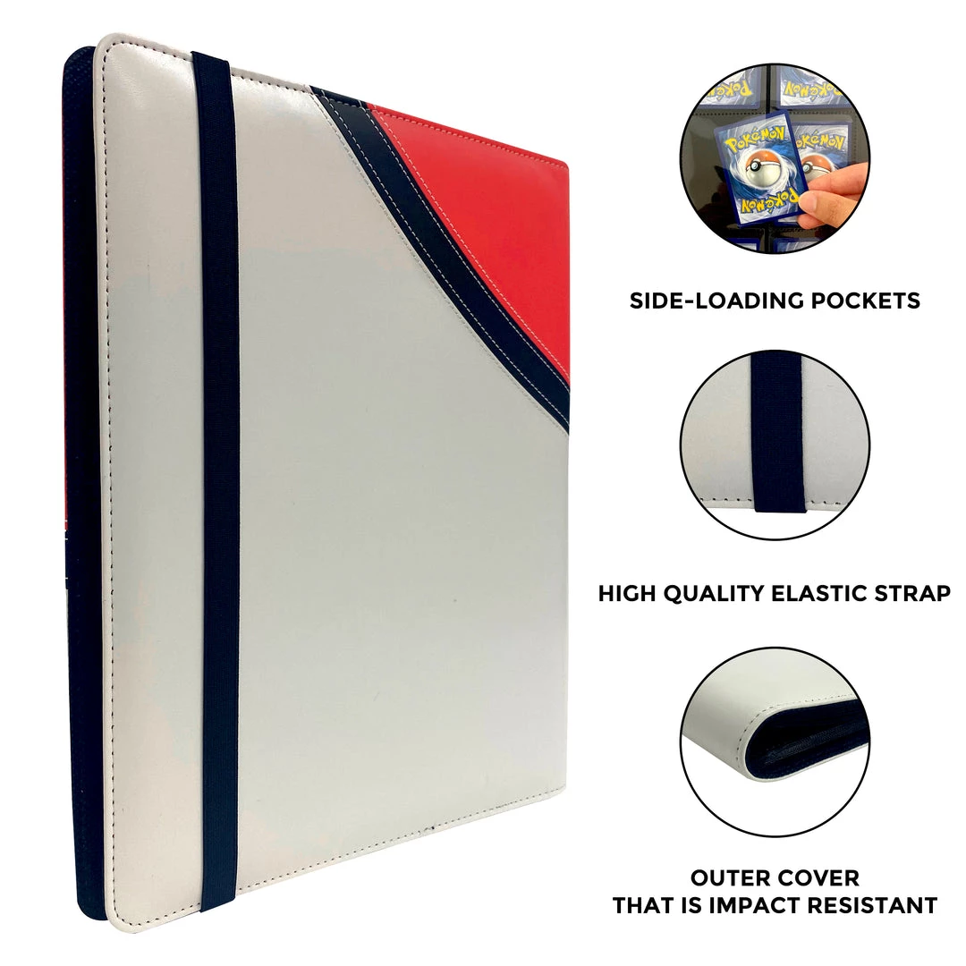 Mily Totem World Red White Stitched Poke Ball Theme 9-Pocket Binder 5 Mily Totem World Red White Stitched Poke Ball Theme 9-Pocket Binder