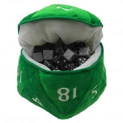 GTS TCG Supplies D20 PLUSH DICE BAG - GREEN