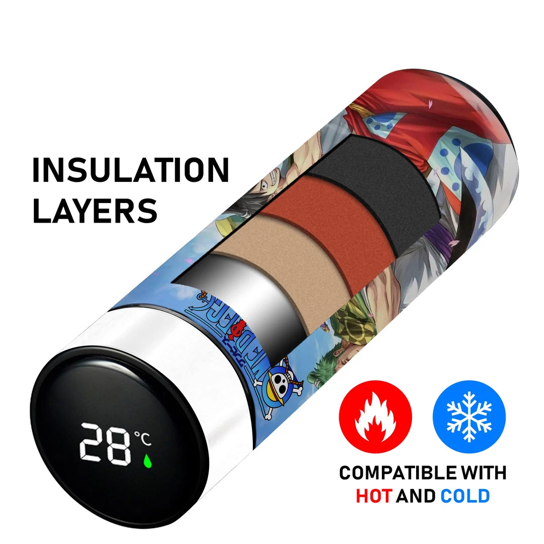 Mily One Piece Luffy And Zoro Samurai Temperature Display Thermal Bottle 6 Mily One Piece Luffy And Zoro Samurai Temperature Display Thermal Bottle