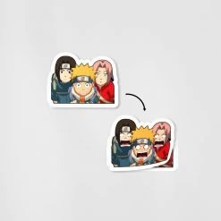 Mily Home Décor Naruto Team 7 Surprised Lenticular Sticker