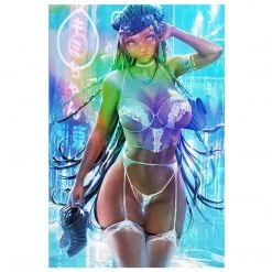 Mily Pokemon Nessa Night Out "11 X 17" Metallic Glossy Art Print