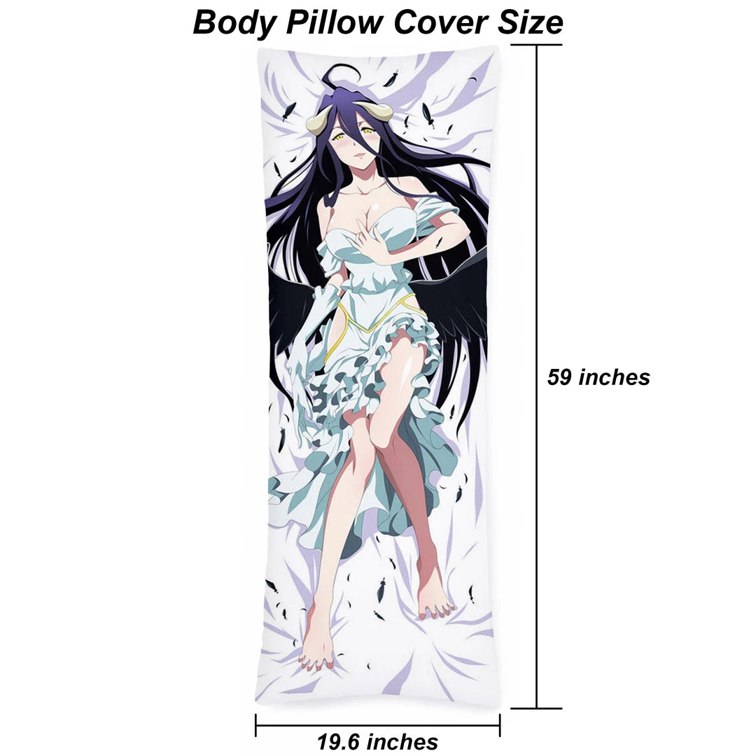 Mily Overlord Albedo Feathers Body Pillow Cover Lifestyle 4 Mily Overlord Albedo Feathers Body Pillow Cover Lifestyle