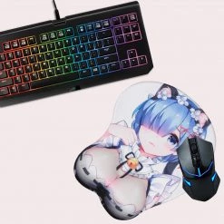 Mily Re:Zero Rem Cat Oppai Mouse Pad