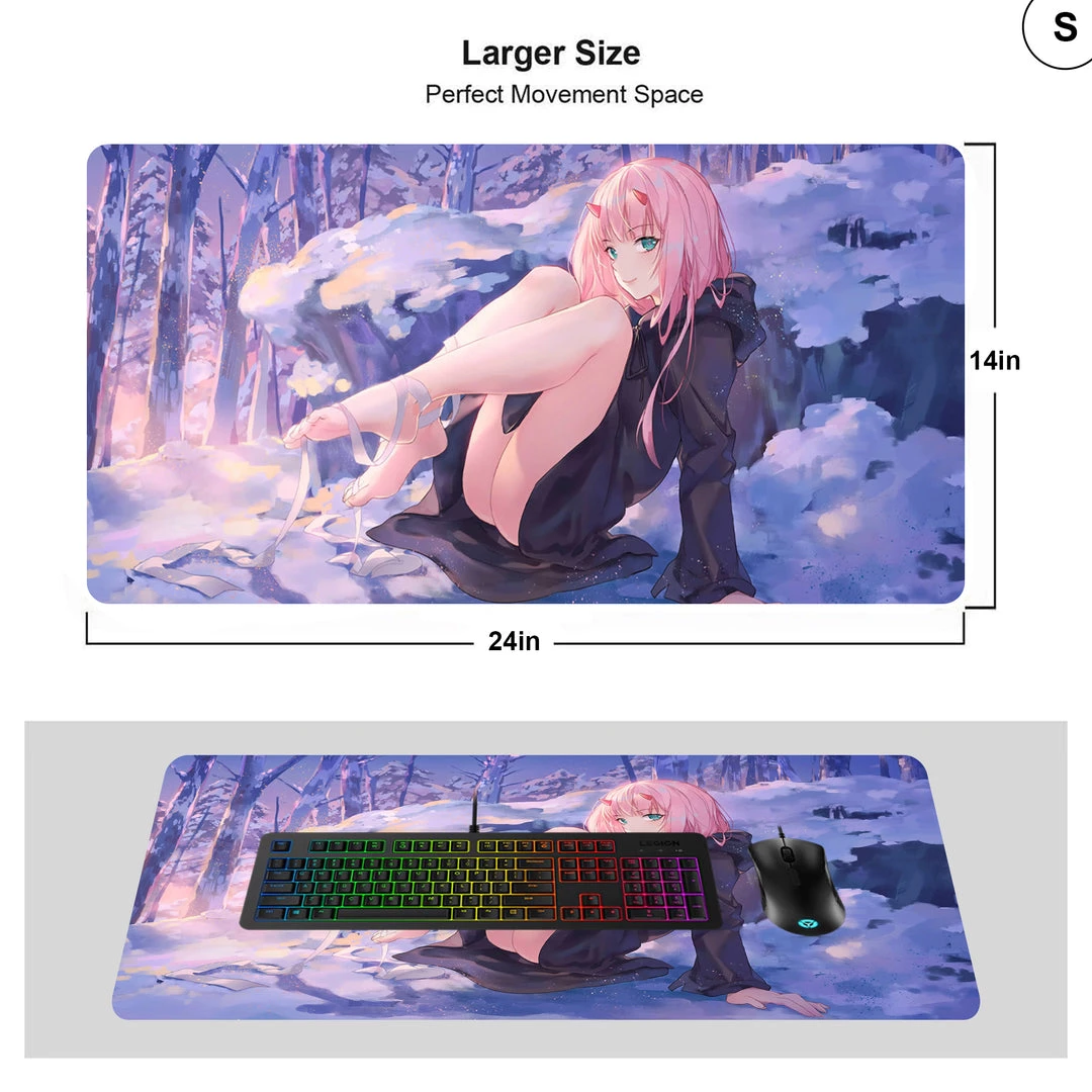Mily TCG Supplies Darling In The FranXX Zero Two Snow Playmat 4 Mily TCG Supplies Darling In The FranXX Zero Two Snow Playmat