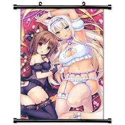 Mily Nekopara Azuki & Coconut 23 X 36 Inch Wall Scroll Poster Home Décor